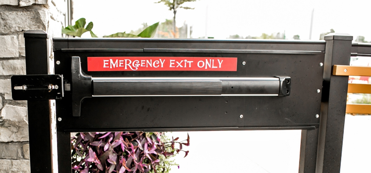 emergency push bar installation in Sanger